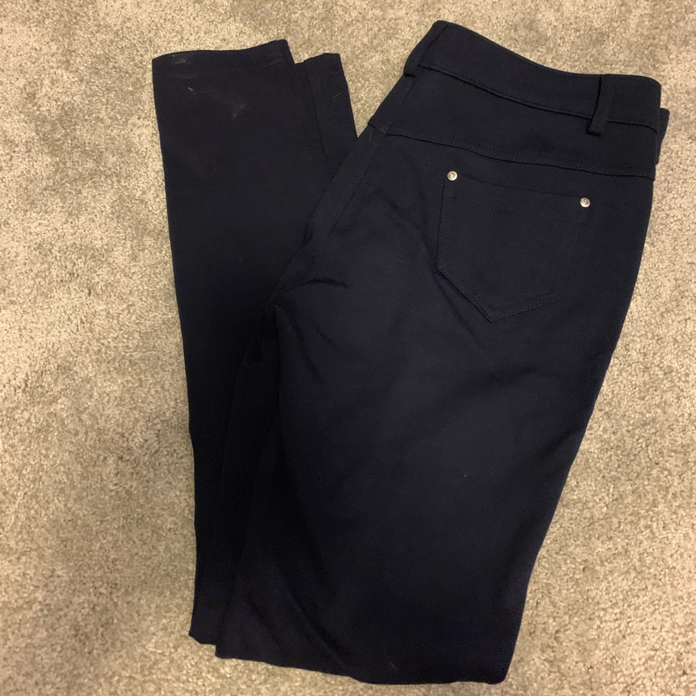 Navy blue “work pants” super comfy fake pockets